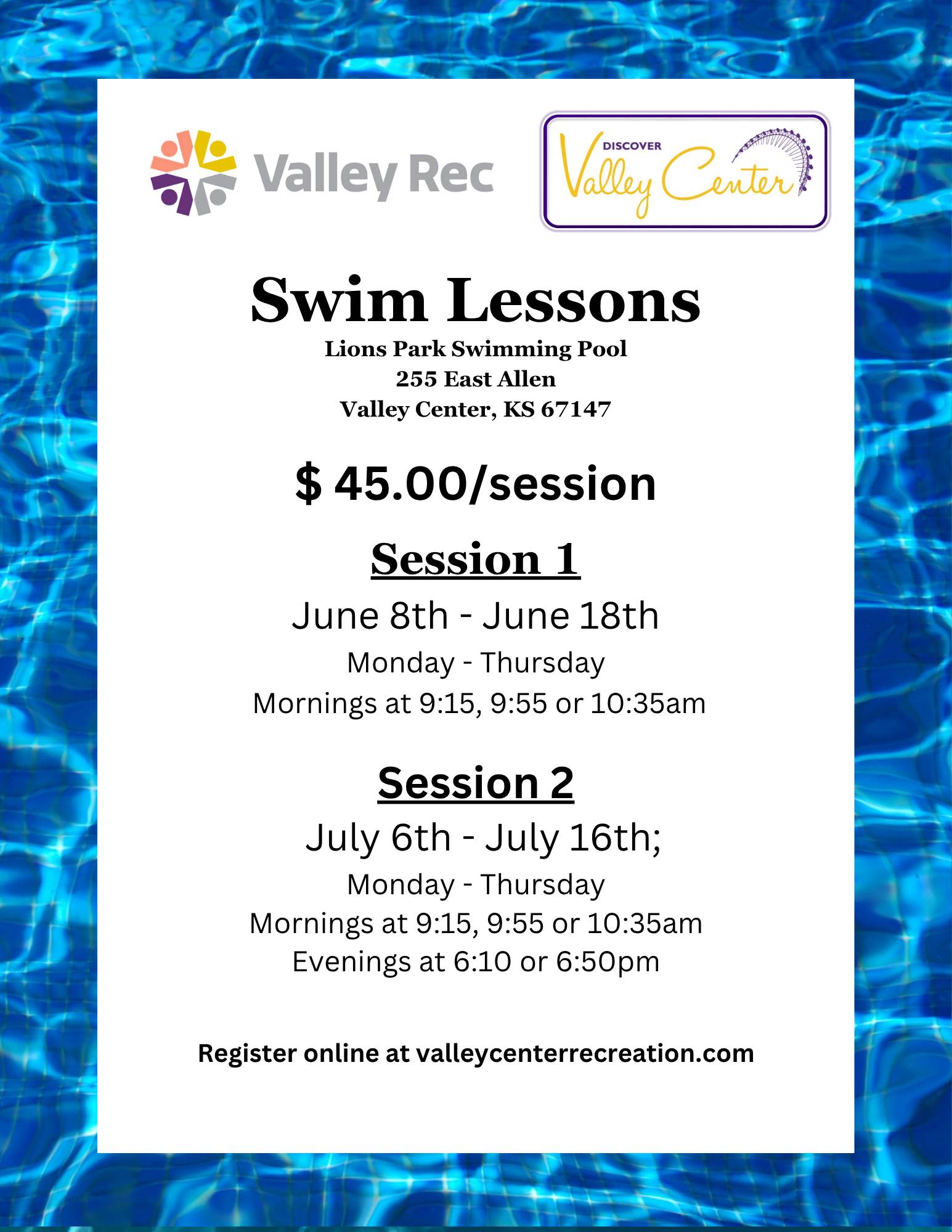 Swim Lessons 2026 - Copy